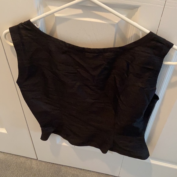 Karen Warren Women’s Black Silk Tank Top with Zipper on Side 4 - Picture 2 of 5